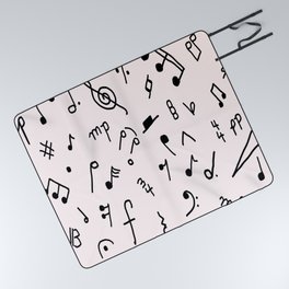 Music Notes and Symbols Picnic Blanket
