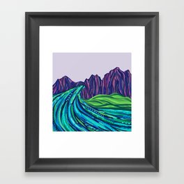 Purple Coast Framed Art Print