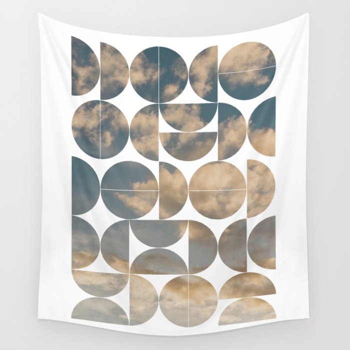 Mid Century PNW Sunset Wall Tapestry