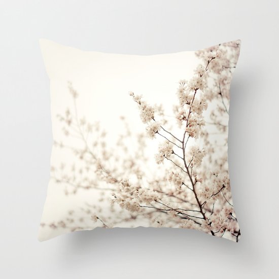 Cherry Blossoms - Central Park - New York City Throw Pillow