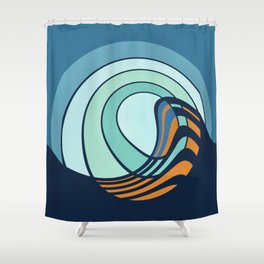Sun Surf - twilight Shower Curtain