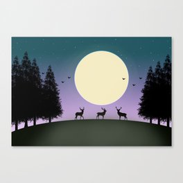 Moonlight Hill Canvas Print