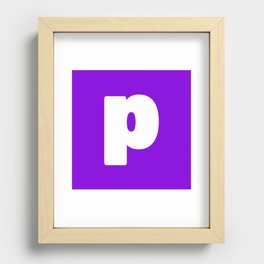 p (White & Violet Letter) Recessed Framed Print
