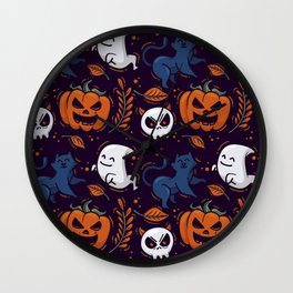 Halloween pattern Wall Clock