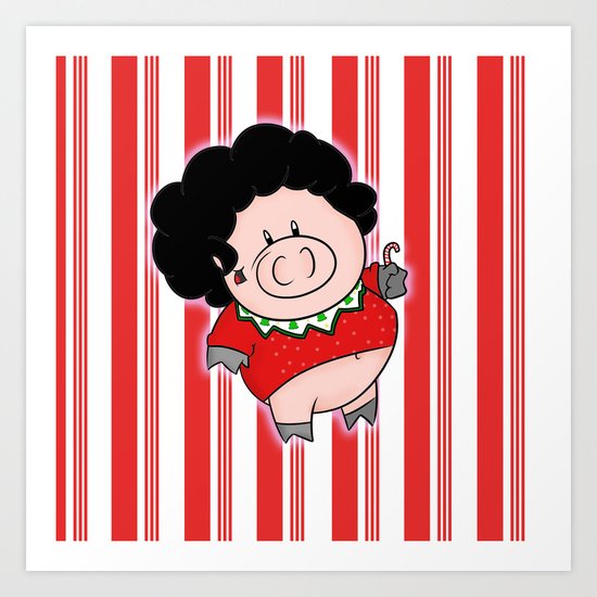 Candy Canes and Ugly Christmas Sweaters Art Print