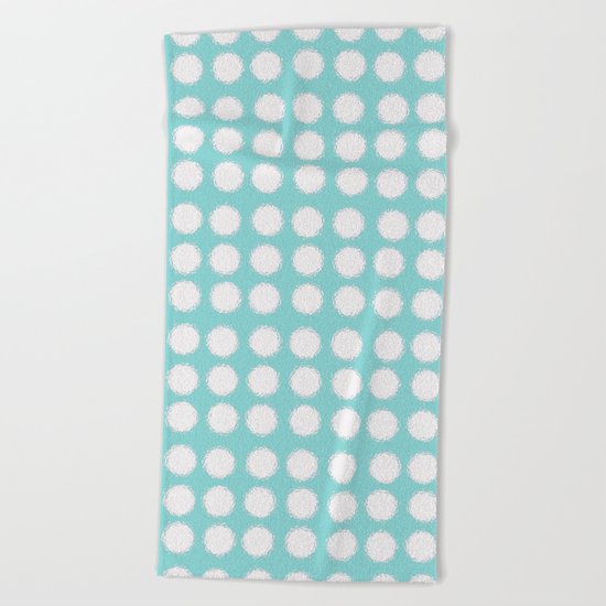 milk glass polka dots Beach Towel