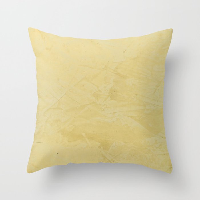 Tuscan Sun Stucco - Neutral Colors - Faux Finishes - Corbin Henry -Yellow Venetian Plaster Throw Pillow