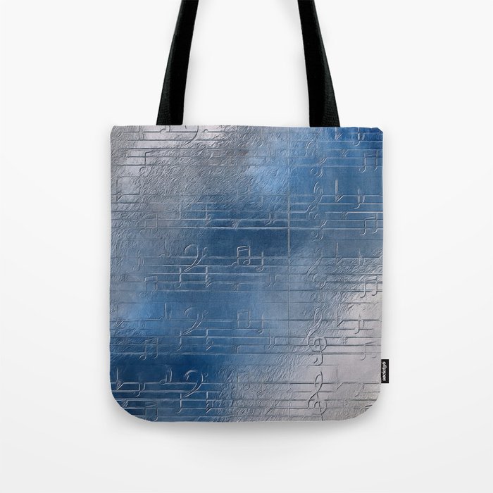 Silver music Tote Bag