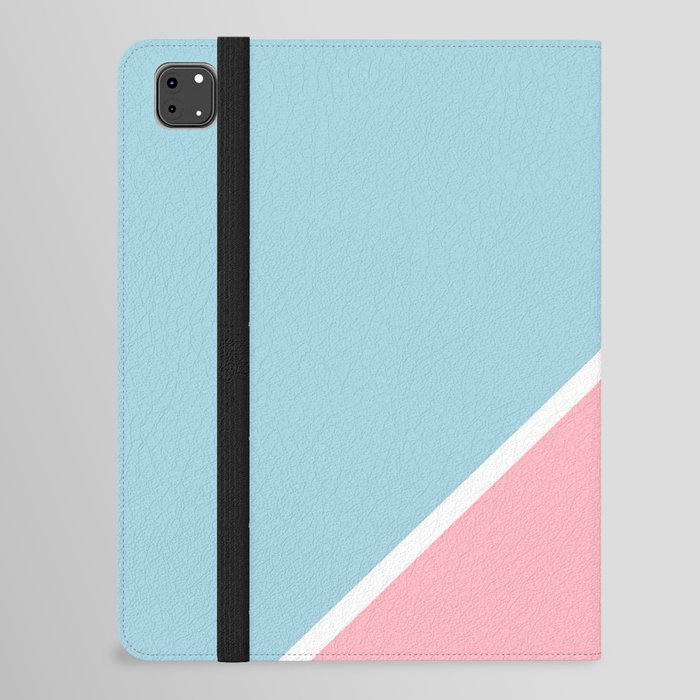 Light Pink and Ice Blue Abstract iPad Folio Case