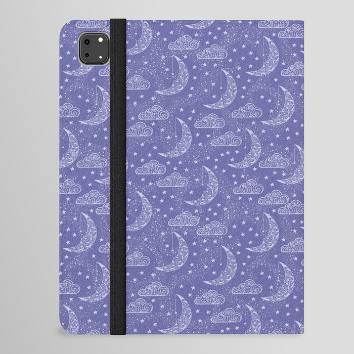 Celestial Majesty Moon and Clouds iPad Folio Case