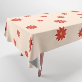 Christmas Pink Floral Print Flower Decoration Tablecloth