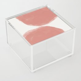 Terra Cotta Pink Shapes Acrylic Box