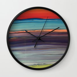Rainbow Particle Wave Wall Clock