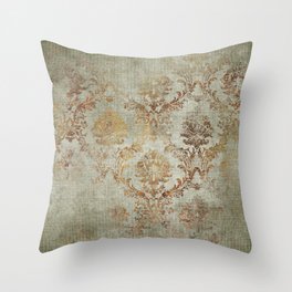 Aged Damask Texture 3 Throw Pillow