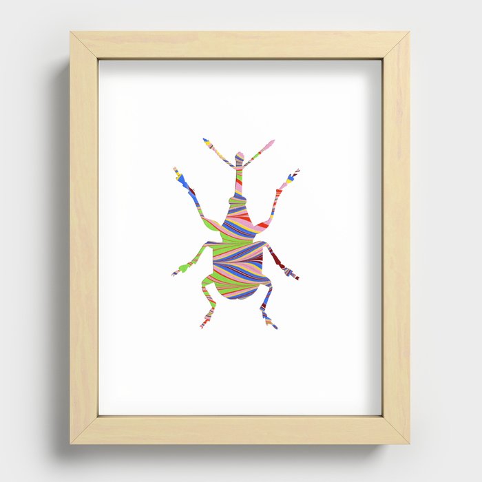 Marbled Insect 4 of 5 of Set 1 Recessed Framed Print