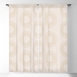 Minimalist Sunray Pattern XIV Natural Neutral Blackout Curtain