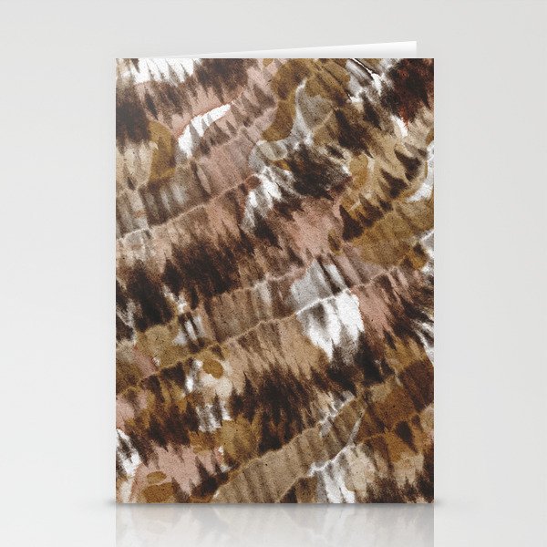 Brown Tie Dye Stationery Cards