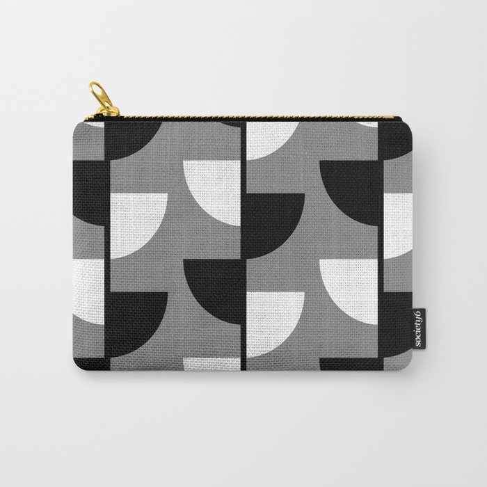 Climbing High - Black & White on Grey - Slices Series Carry-All Pouch