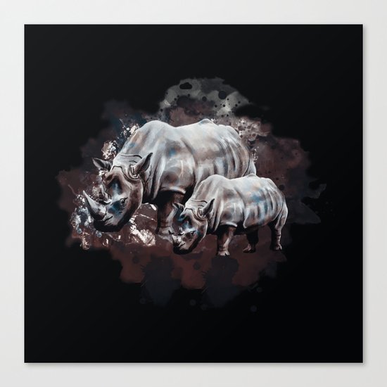 Dangerous Rhino Canvas Print