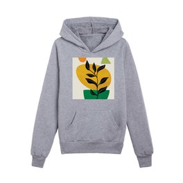 Abstract Organic Shapes and Leaves 2 Kids Pullover Hoodies