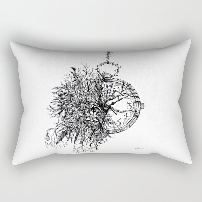 Natural detailing 13, Clock Rectangular Pillow