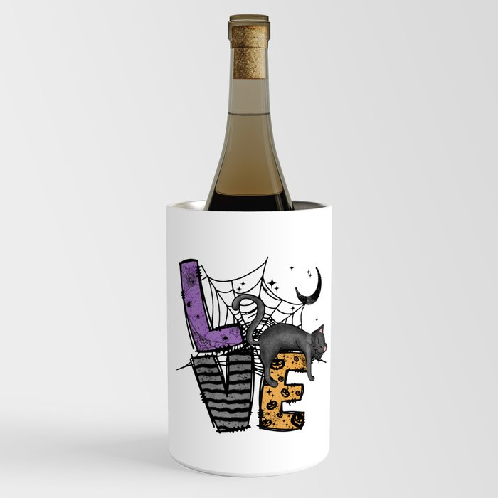 Sublimation spooky cat halloween design Wine Chiller