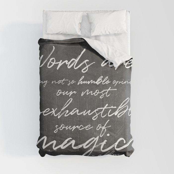 Words Are Magic (Dark) Comforter