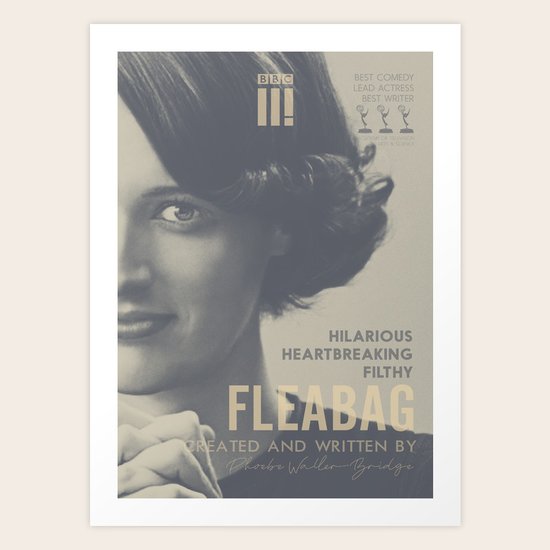 Fleabag Phoebe Waller Bridge British Tv Comedy Minimalist Poster Art Print By Stefanoreves Society6
