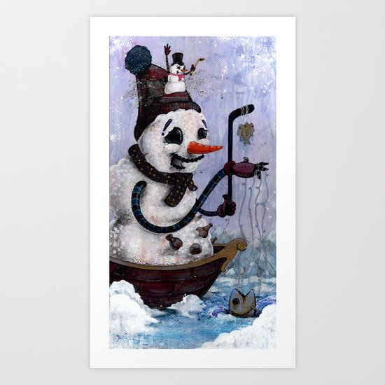 Here Fishy Fishy Art Print