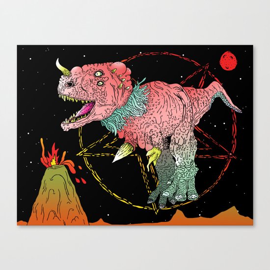 Necro-Dino From Planet Hell Canvas Print