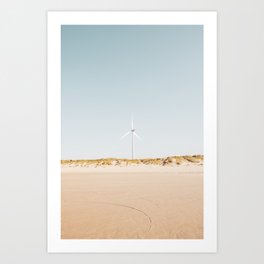 Windmill in the Dunes, Wijk Aan Zee, Pastel Colors, Photo Art Print Art Print