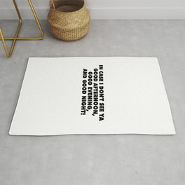 Good Night The Truman Show quote Rug