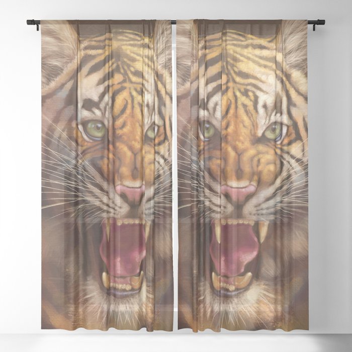 Roaring Tiger Sheer Curtain