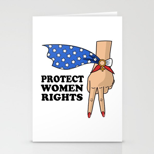 Protect Women Rights Stationery Cards