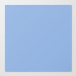 SUMMER BLUE SOLID COLOR. Plain Light Pastel Blue Canvas Print