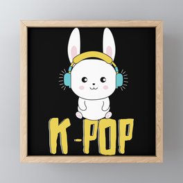 K-Pop Bunny Framed Mini Art Print