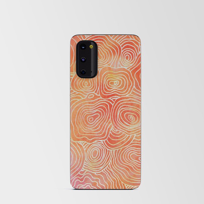 Grapefruit and Tangerine bubble pattern Android Card Case