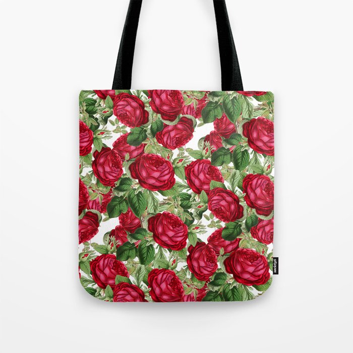 Crimson Rose Bower Tote Bag
