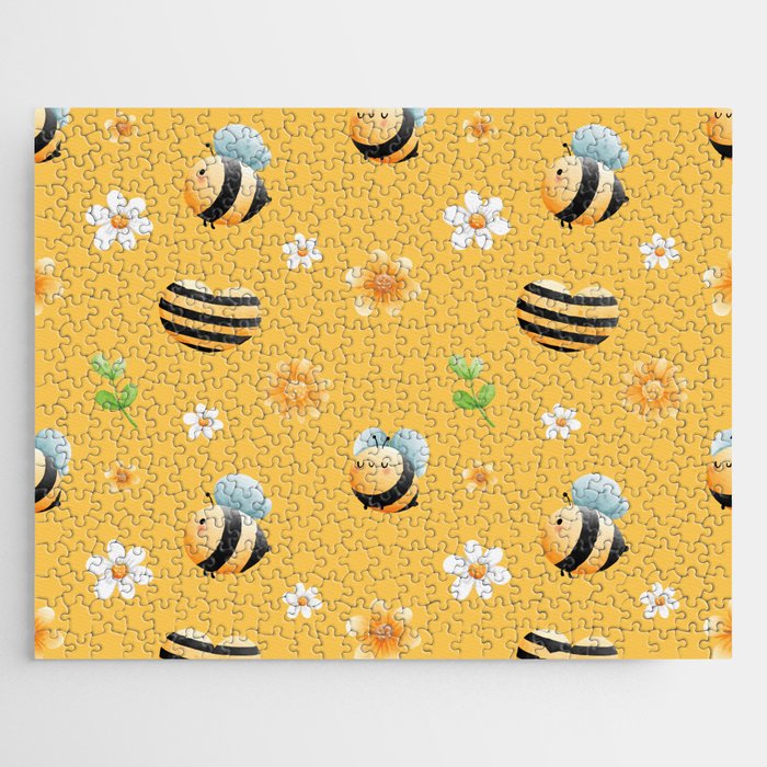 Buzzy Bee In Mellow Yellow Jigsaw Puzzle