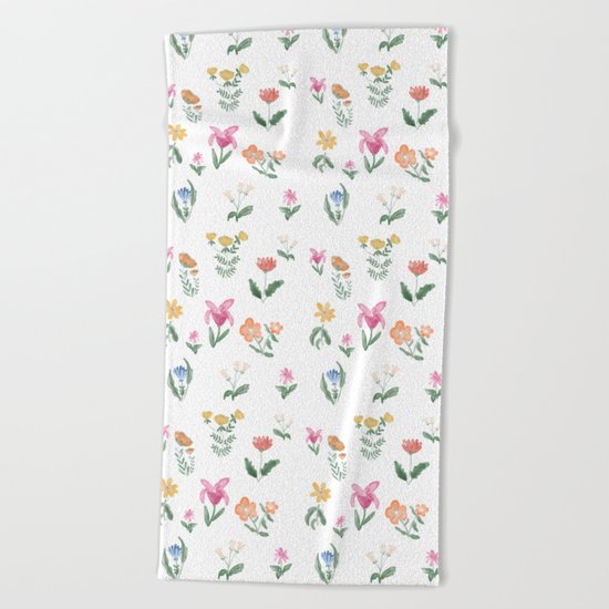 Spring Garden Beach Towel