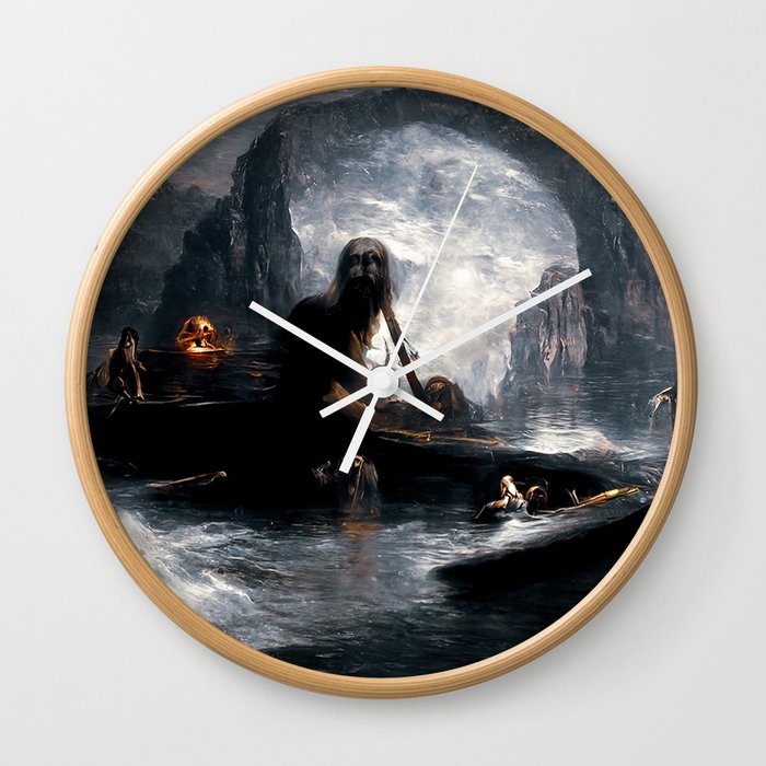 The damned souls of the River Styx Wall Clock