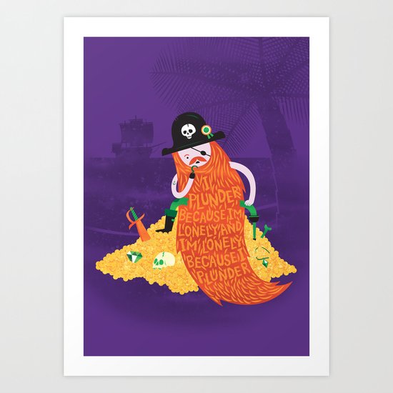 Piratical cycle Art Print