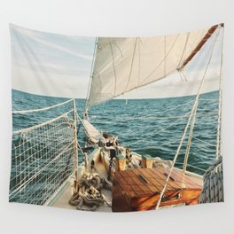 Open Ocean Sailing Wall Tapestry