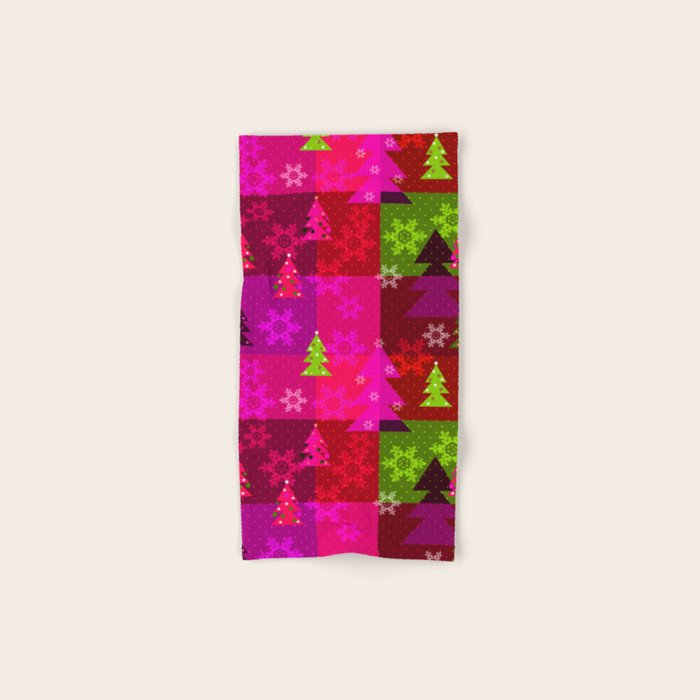 crimson christmas hand bath towel by fuzzyfox85 society6 christmas bath towels