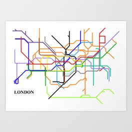 London subway Map current Art Print