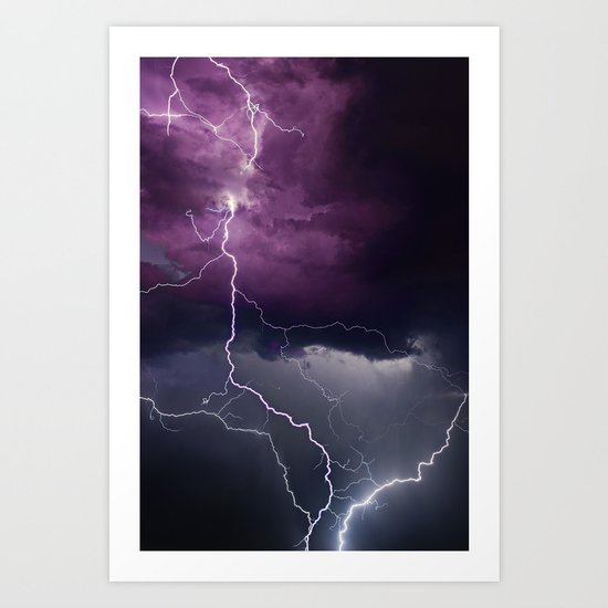 Lightning Parallel Art Print