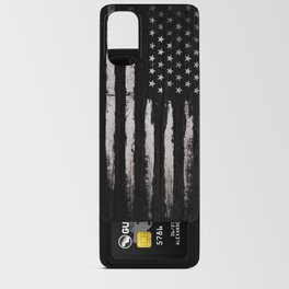 White Grunge American flag Android Card Case
