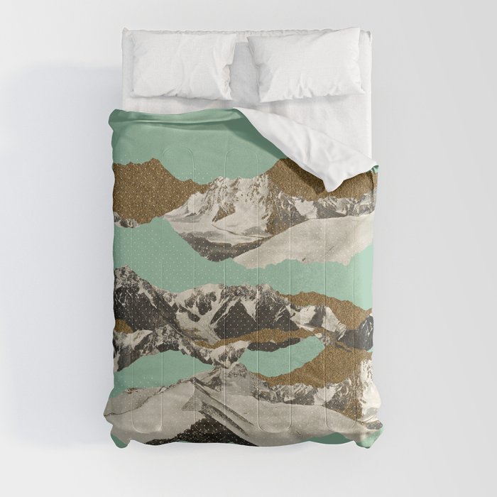 Golden Zugspitze / Turquoise Comforter