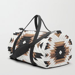Urban Tribal Pattern No.5 - Aztec - Concrete and Wood Duffle Bag