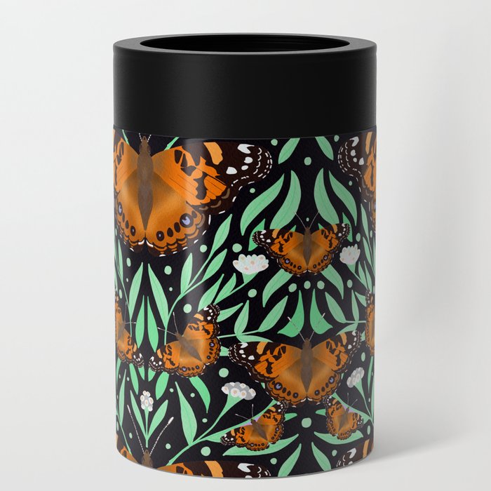 American Painted Lady - Charcoal Can Cooler